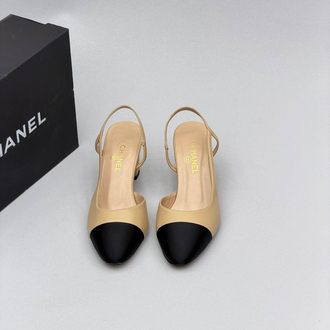 Chanel Slingback Topuklu Ayakkabı | Hakiki Deri İthal