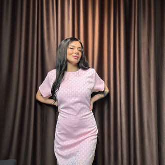 GUCCİ TAŞLI ELBİSE - Pembe
