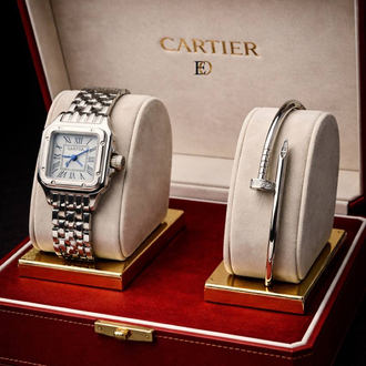 CARTİER İTHAL SAAT SETLERİ SİLVER | 5 Renk seçeneği