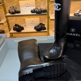 CHANEL İTHAL ÇİZME - Siyah
