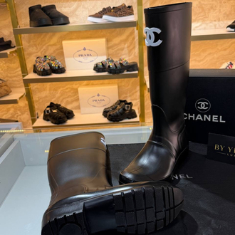 CHANEL İTHAL ÇİZME - Siyah
