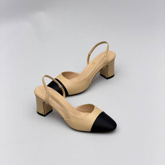 Chanel Slingback Topuklu Ayakkabı | Hakiki Deri İthal