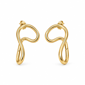 Golden Twirl Earring