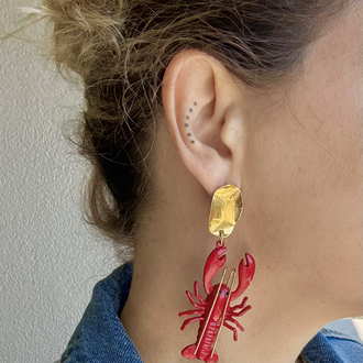 Red Lobster earring 
