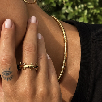 Golden Dot Ring