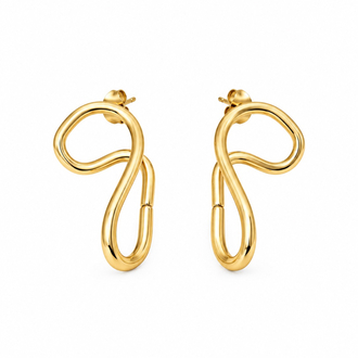Golden Twirl Earring