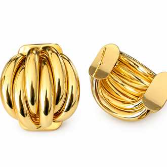 Sculpt gold Earring