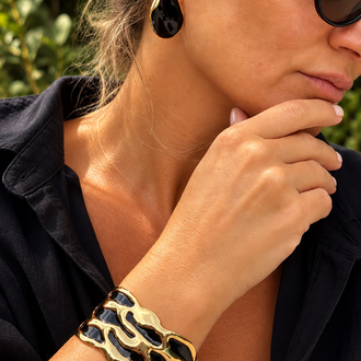 Noir Wave Bangle