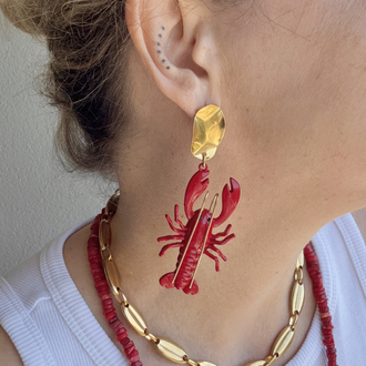 Red Lobster earring 