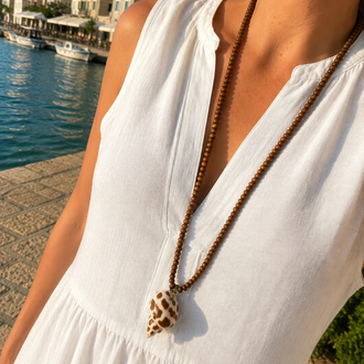 Babylonia Shell Long Necklace