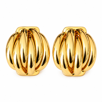 Sculpt gold Earring