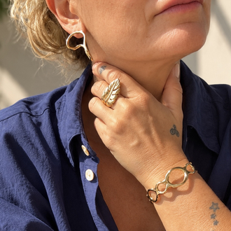 Golden Twirl Earring