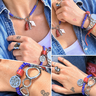 Deep blue luck bracelet 