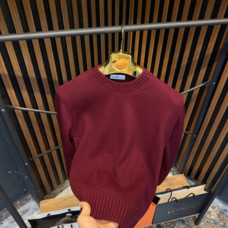 STONE ISLAND TRİKO SWEATSHİRT (BORDO)