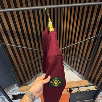 STONE ISLAND TRİKO SWEATSHİRT (BORDO)