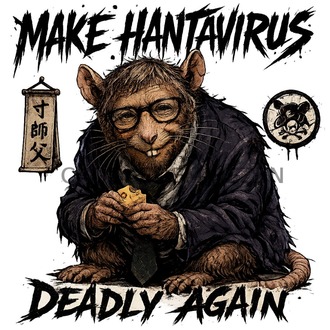 "Make Hantavirus Deadly Again" - T- shirt, poster, mug design - 2400 x 2400 pixels 300 DPI