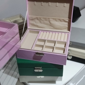 pembe 2 katli takı kutusu