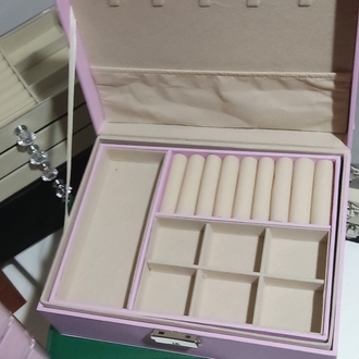 pembe 2 katli takı kutusu