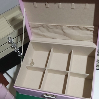 pembe 2 katli takı kutusu