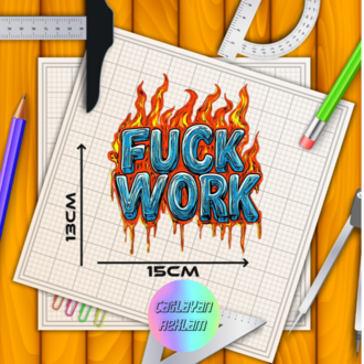  Work Araba, Motorsiklet, Kask, Laptop, Cam Sticker