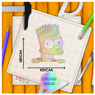 simpson Sticker Araba, Motorsiklet, Kask, Laptop, Cam Sticker 12x10 Cm