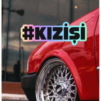 Kız İşi Yazı JDM Araba Motosiklet Cam Etiket Sticker