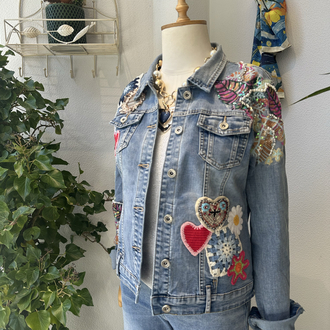 Boho Patch Denim Ceket