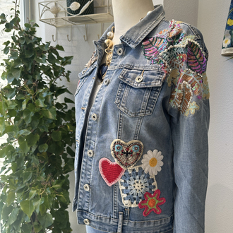 Boho Patch Denim Ceket