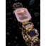 Pembe Swarovski Model Kristal Saat | Gold