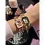 Beyaz Swarovski Model Kristal Saat | Gold