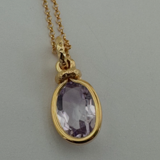 Amethyst Drop Kolye