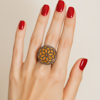 Golden Mandala Ring