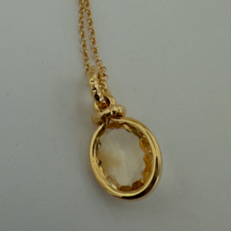 Citrine Drop Kolye