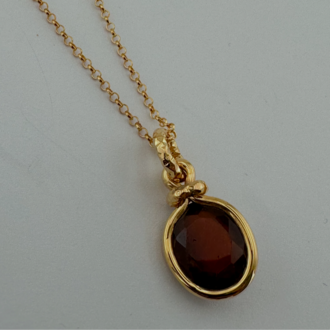 Garnet Drop Kolye