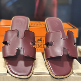 İthal İnce Taban Terlik Bordo