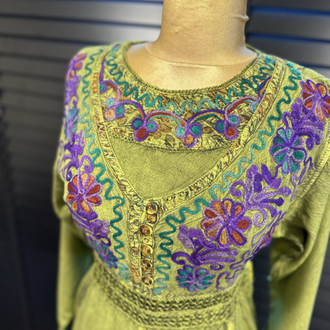 İthal %100 Rayon İpeksi Uzun Kollu Elbise