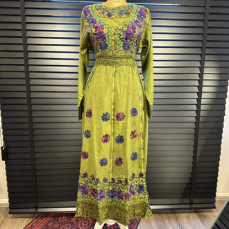 İthal %100 Rayon İpeksi Uzun Kollu Elbise