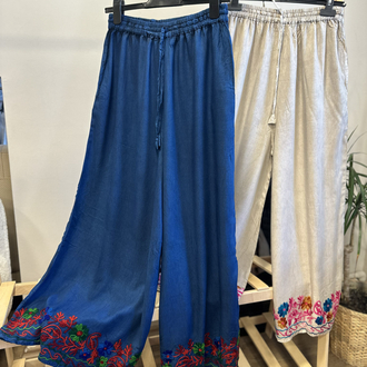 İthal Nakışlı Pantolon
