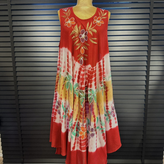 İthal Penye Batik Desenli Elbise