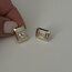 Xuping 14k baget taşlı küpe 1,5cm
