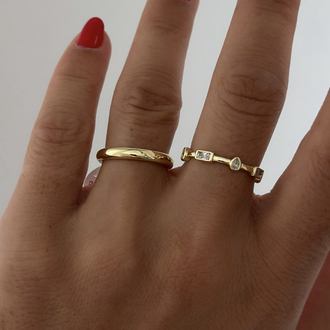 Xuping 14k 2 mm alyans yüzük