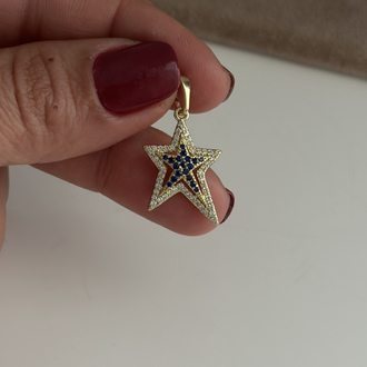 Xuping 14k blue sirius kolye ucu