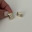 Xuping 14k baget taşlı küpe 1,5cm