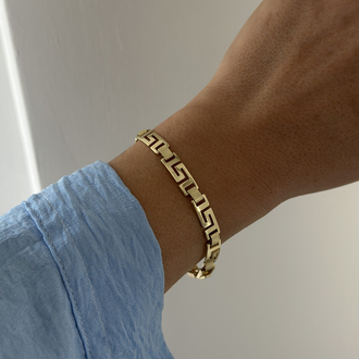Xuping 14k taşsız labirent bileklik