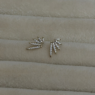 Xuping 14k mini kanat küpe