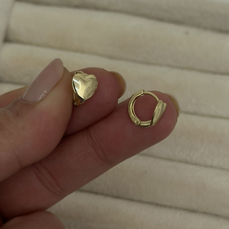 Xuping 14k mini kalp küpe 