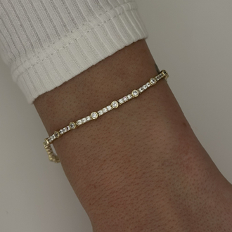 Xuping 14k mini taşlı sıvama model su yolu bileklik