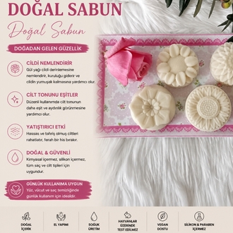 Gül suyu ve gül yağli doğal sabun 