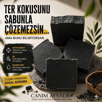 Aktif karbon-Kil-Magnezyum Doğal sabun