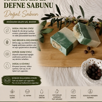 Doğal Kabak Lifli,zeytinyağı Defne Sabunu